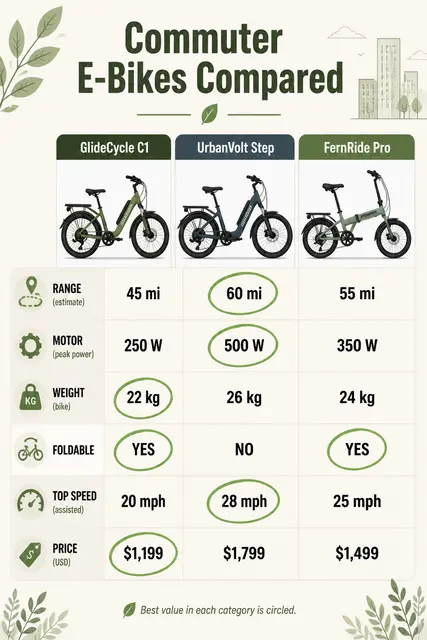 Commuter E-Bike Comparison