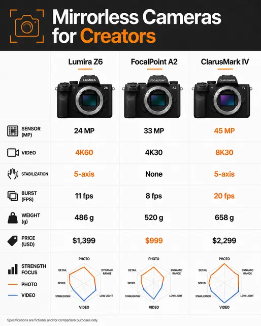 Mirrorless Cameras Compared