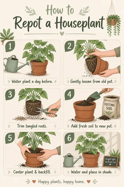 How To Repot A Houseplant