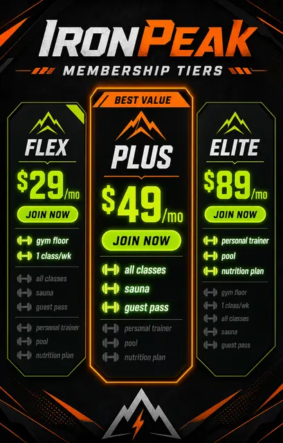 Gym Membership Tiers