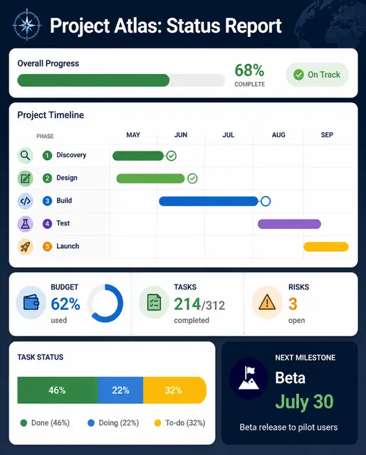 Project Status Report Slide