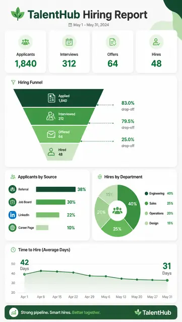 Recruitment Funnel Dashboard