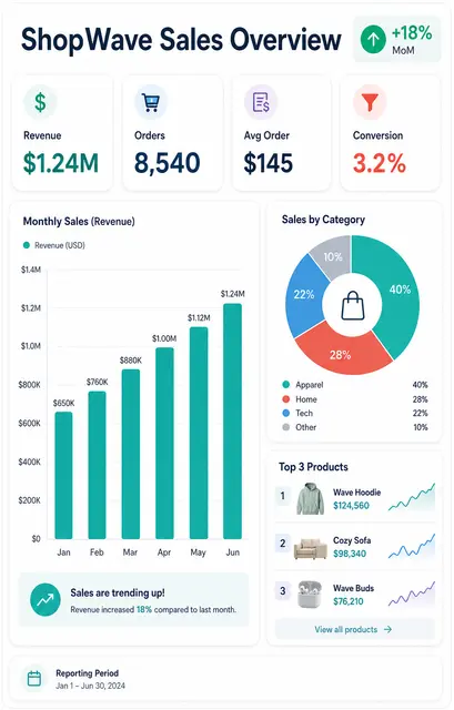 E-commerce Sales Dashboard