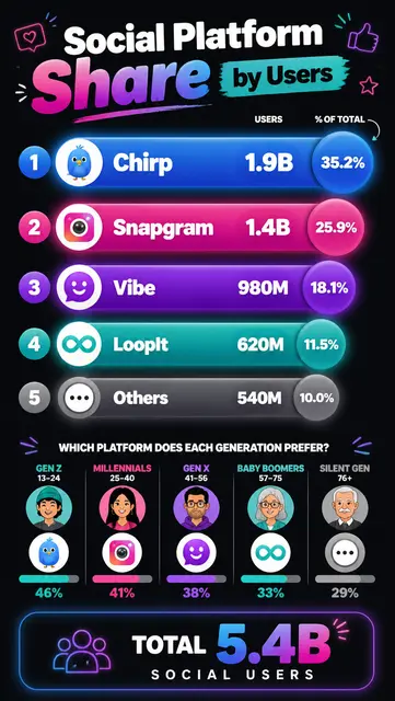 Social Platform Market Share