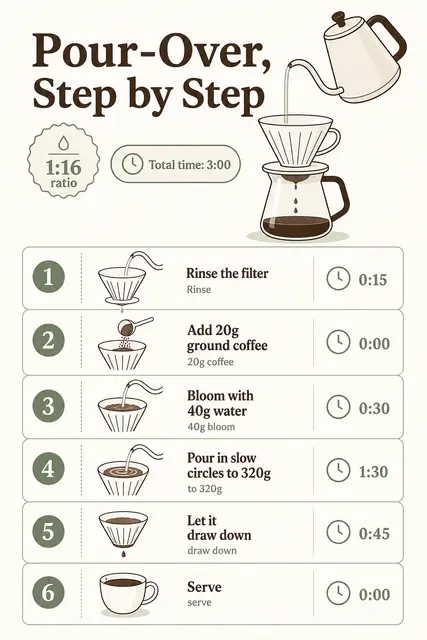 Pour-Over, Step by Step