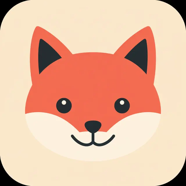 Minimalist Fox Mascot Avatar