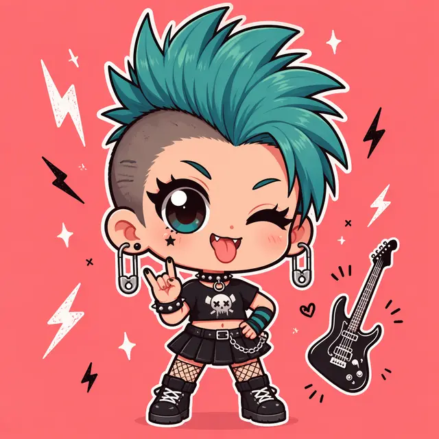 Punk Rock Chibi Avatar
