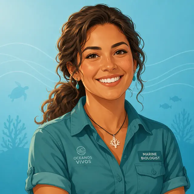 Marine Biologist Headshot Illustration