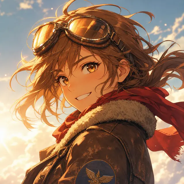 Vintage Aviator Anime Avatar