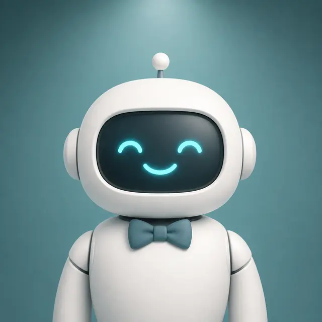 Robot Barkeeper Mascot Avatar