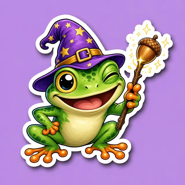 Wizard Frog Sticker Avatar