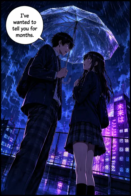 Rainy Rooftop Confession Panel
