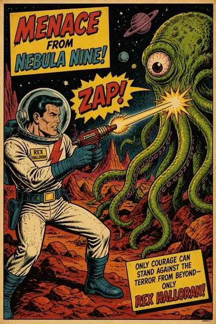 Vintage Sci-Fi Ray Gun Cover