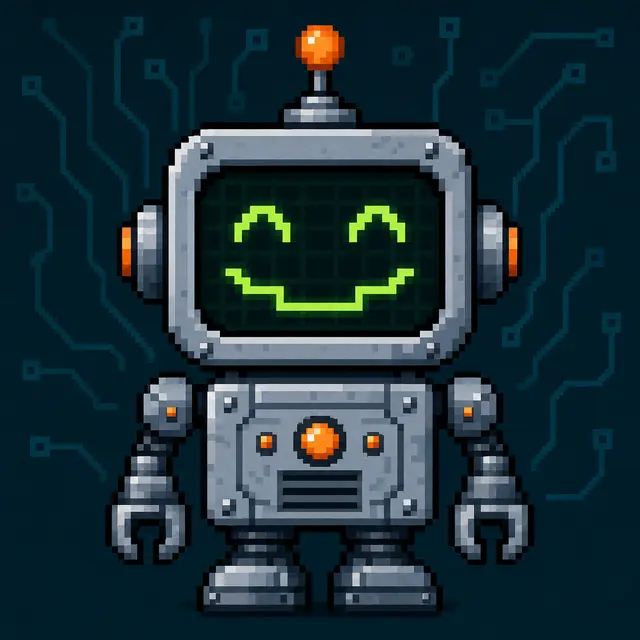 Retro Robot Pixel Avatar