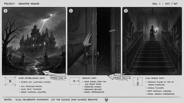 Haunted Manor Storyboard