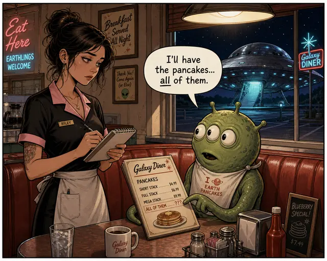 Alien Diner Encounter Panel