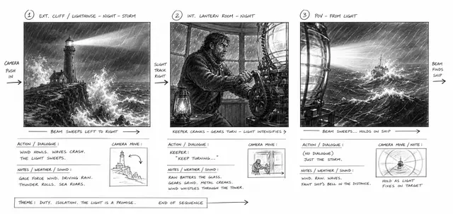 Lighthouse Keeper Storyboard