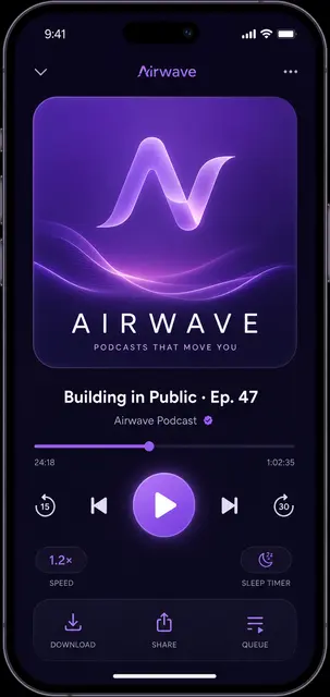 Podcast App Player Screen