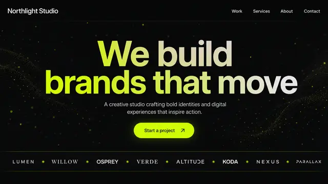 Design Agency Landing Page