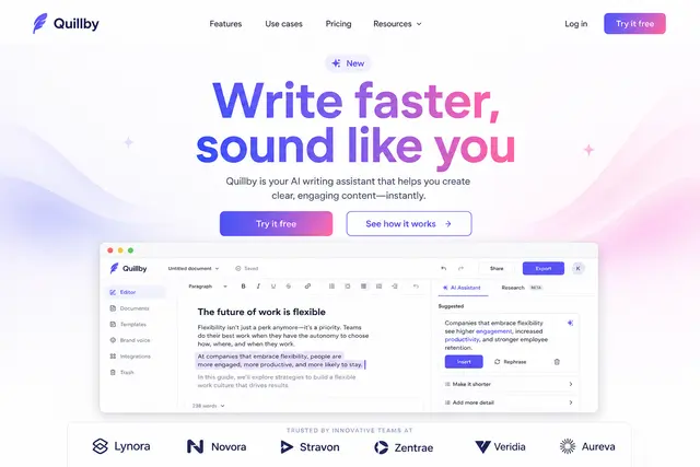 AI Writing Tool Landing